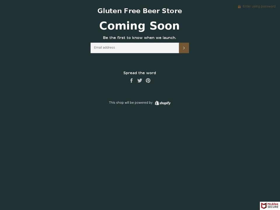 glutenfreebeerstore.com — Shopify storefront screenshot