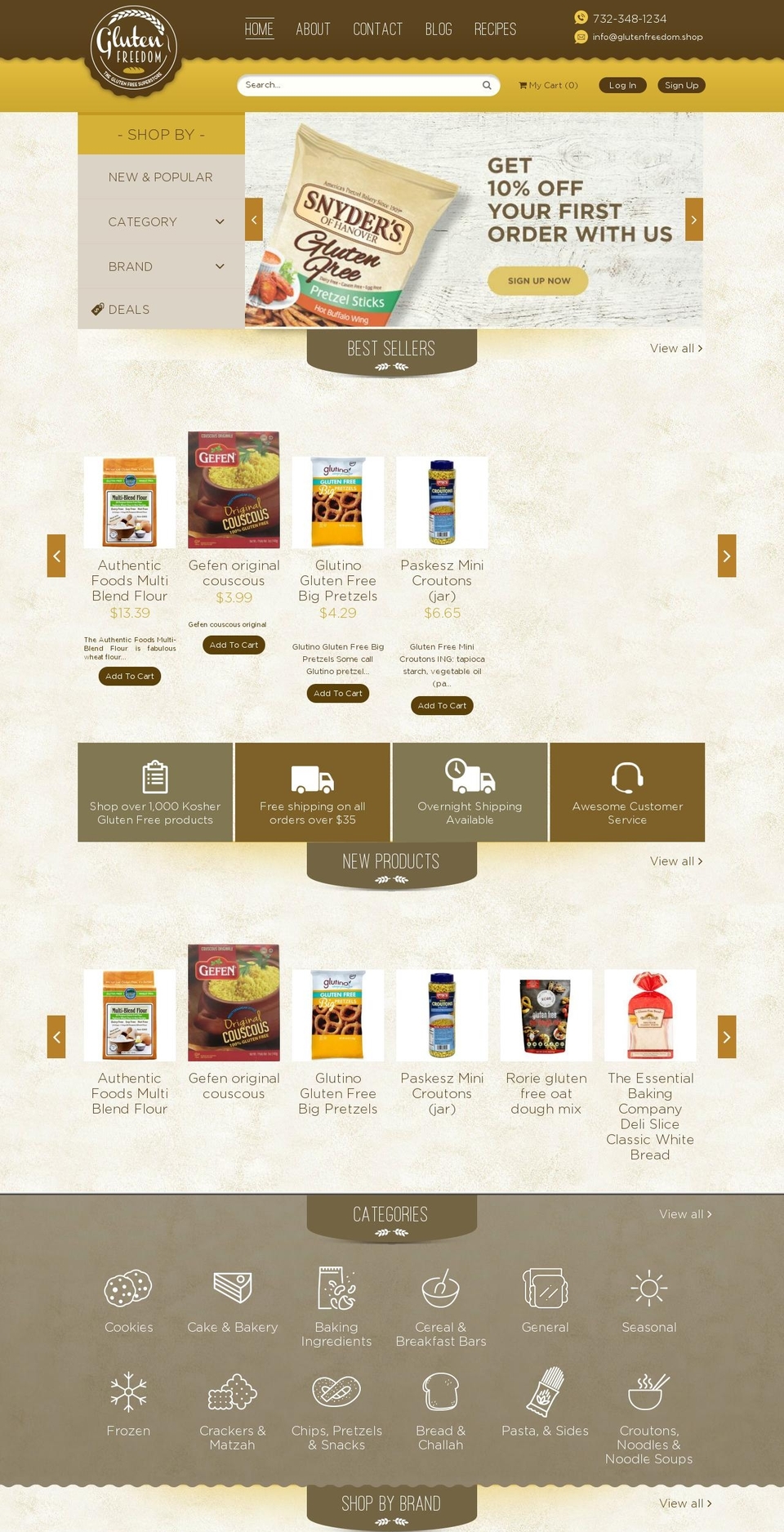 glutenfreedom.shop shopify website screenshot