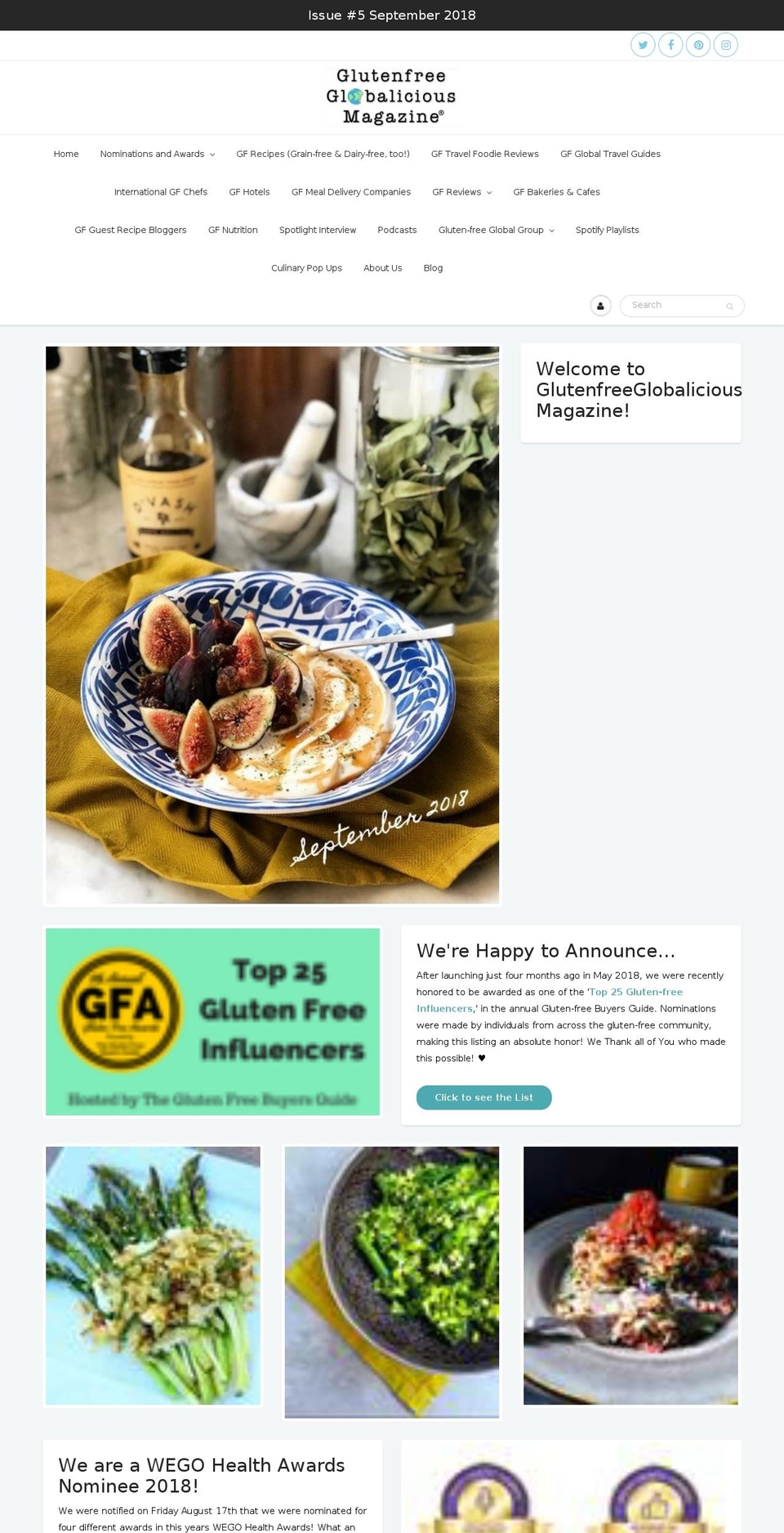 glutenfreeglobalicious.com shopify website screenshot