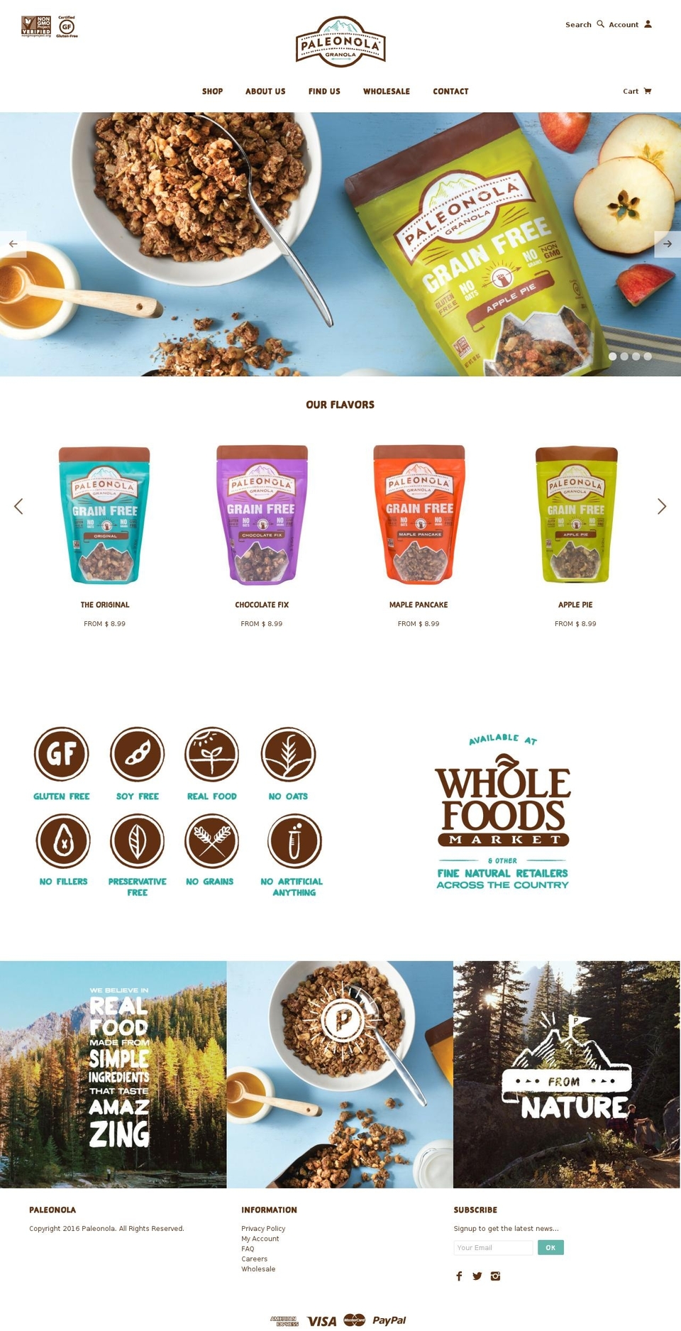 1952 Shopify theme site example glutenfreegranolas.com