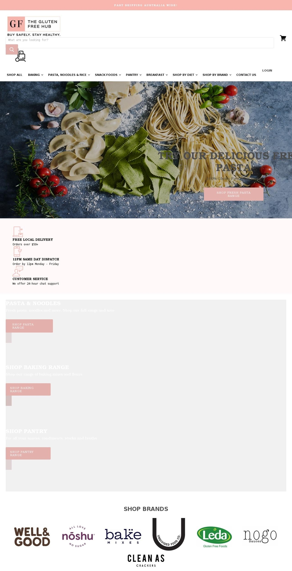 glutenfreehub.com.au shopify website screenshot