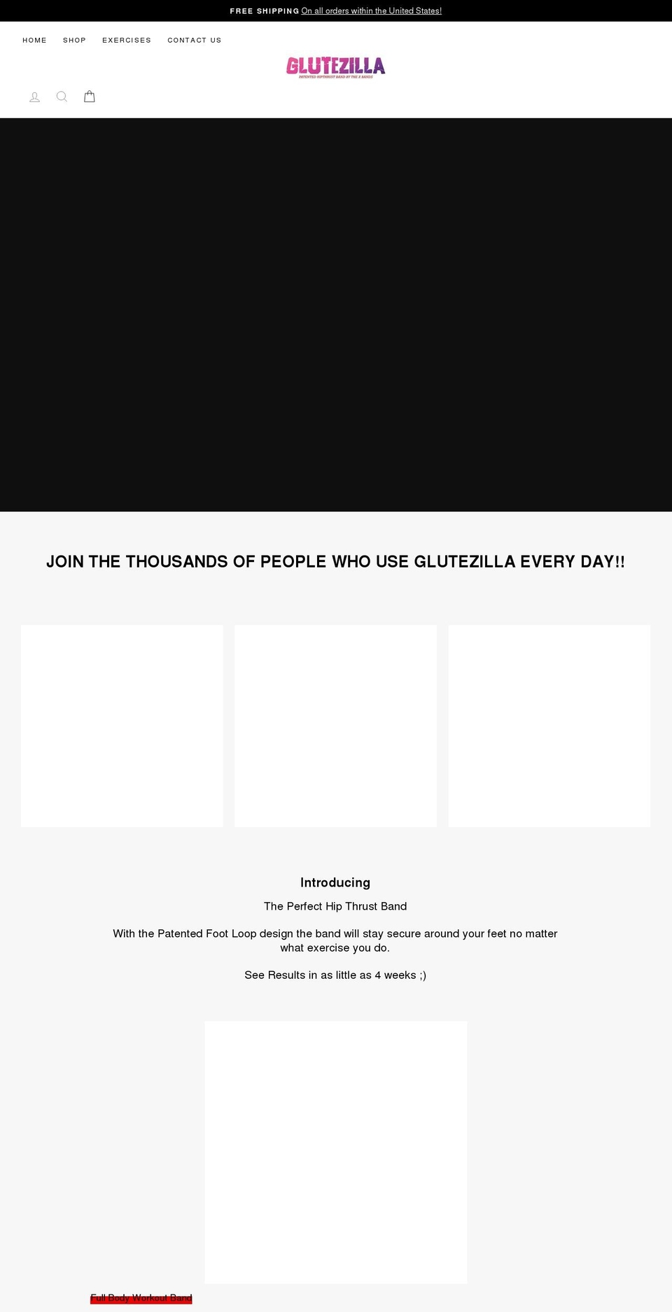 Exportco Shopify theme site example glutezilla.com