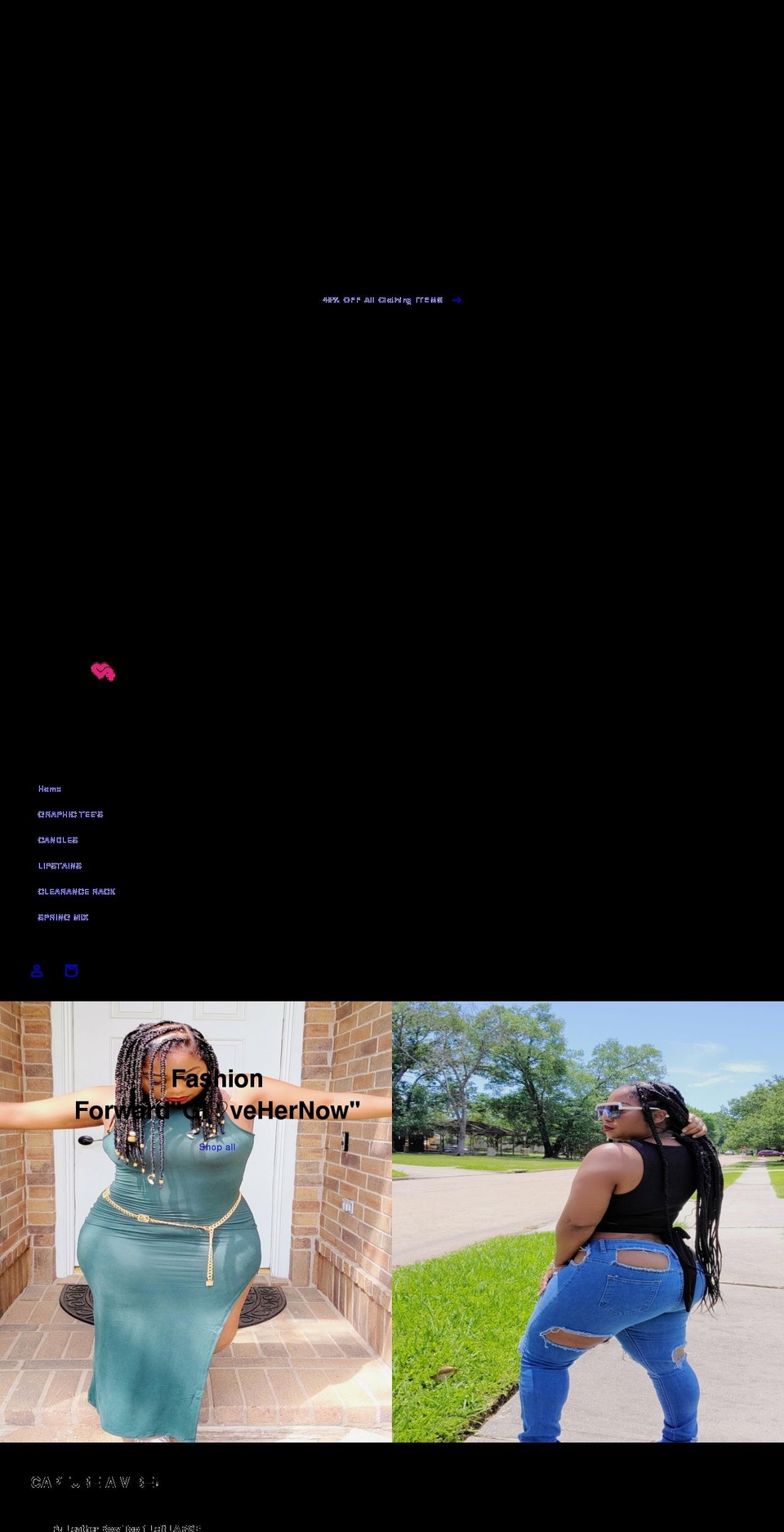 glveherclothing.com shopify website screenshot