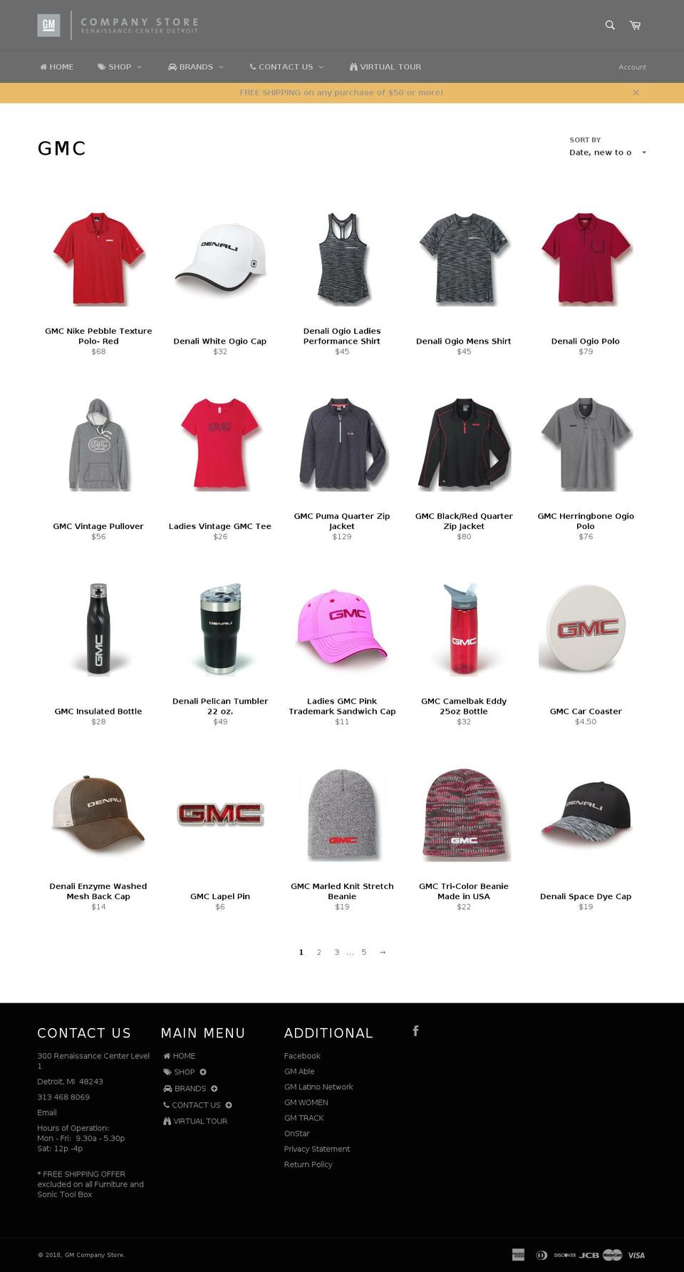 gmccompanystore.com — Shopify storefront screenshot