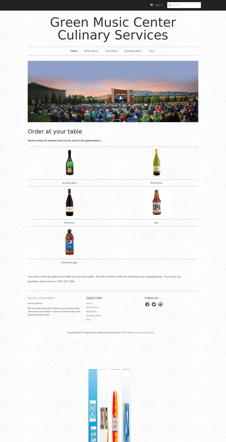 gmcdiningterrace.com shopify website screenshot