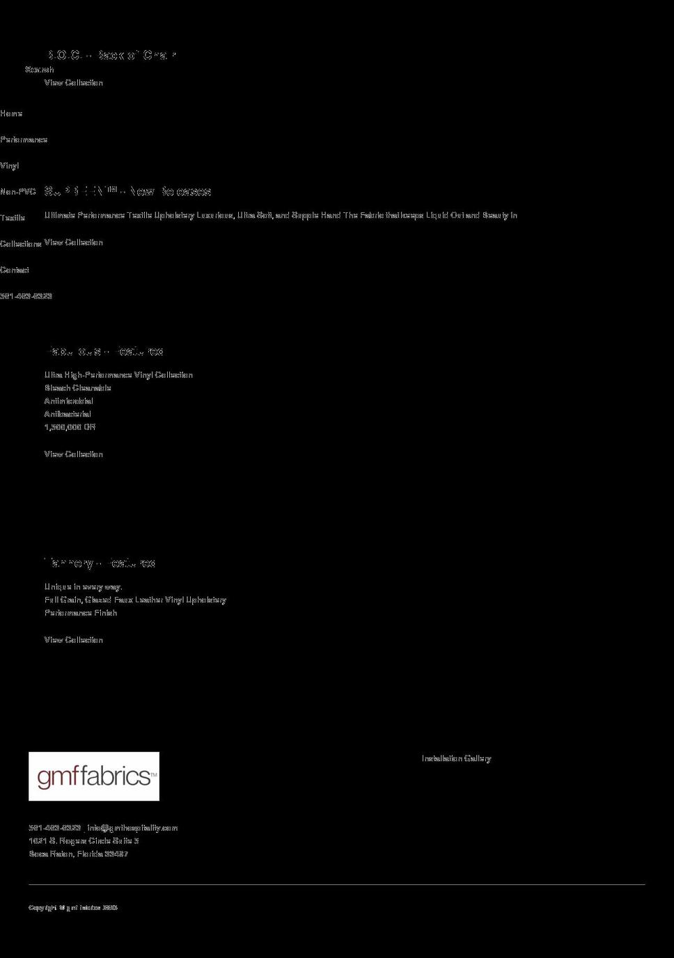 gmffabrics.com shopify website screenshot