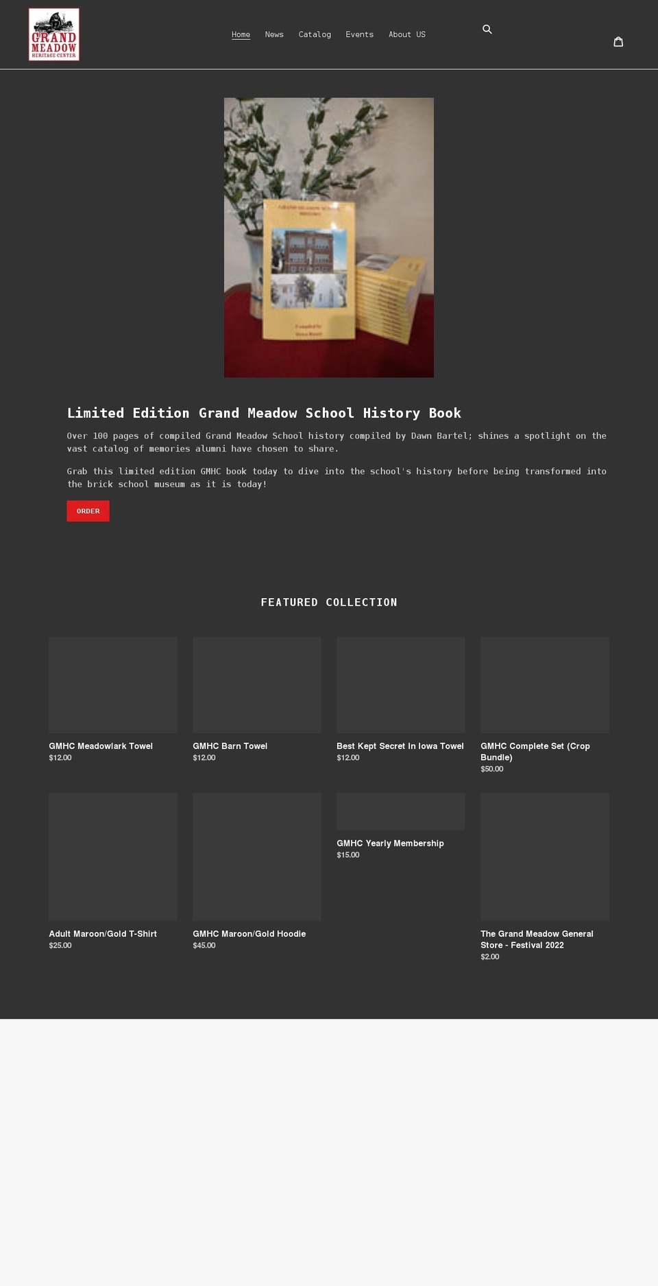 gmhcstore.com shopify website screenshot