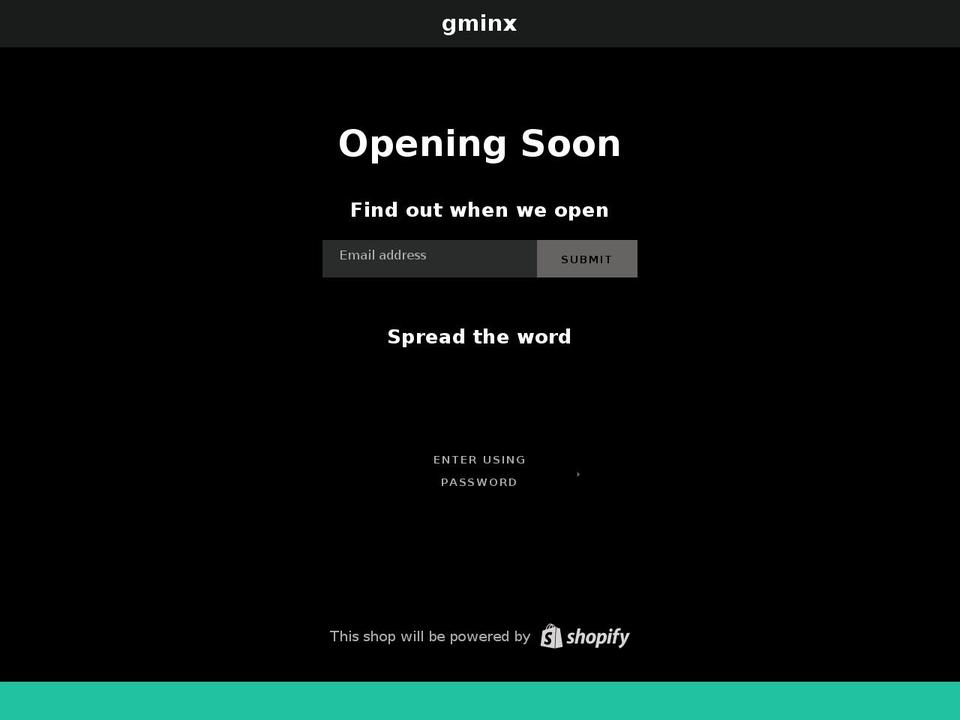 gminx.com shopify website screenshot