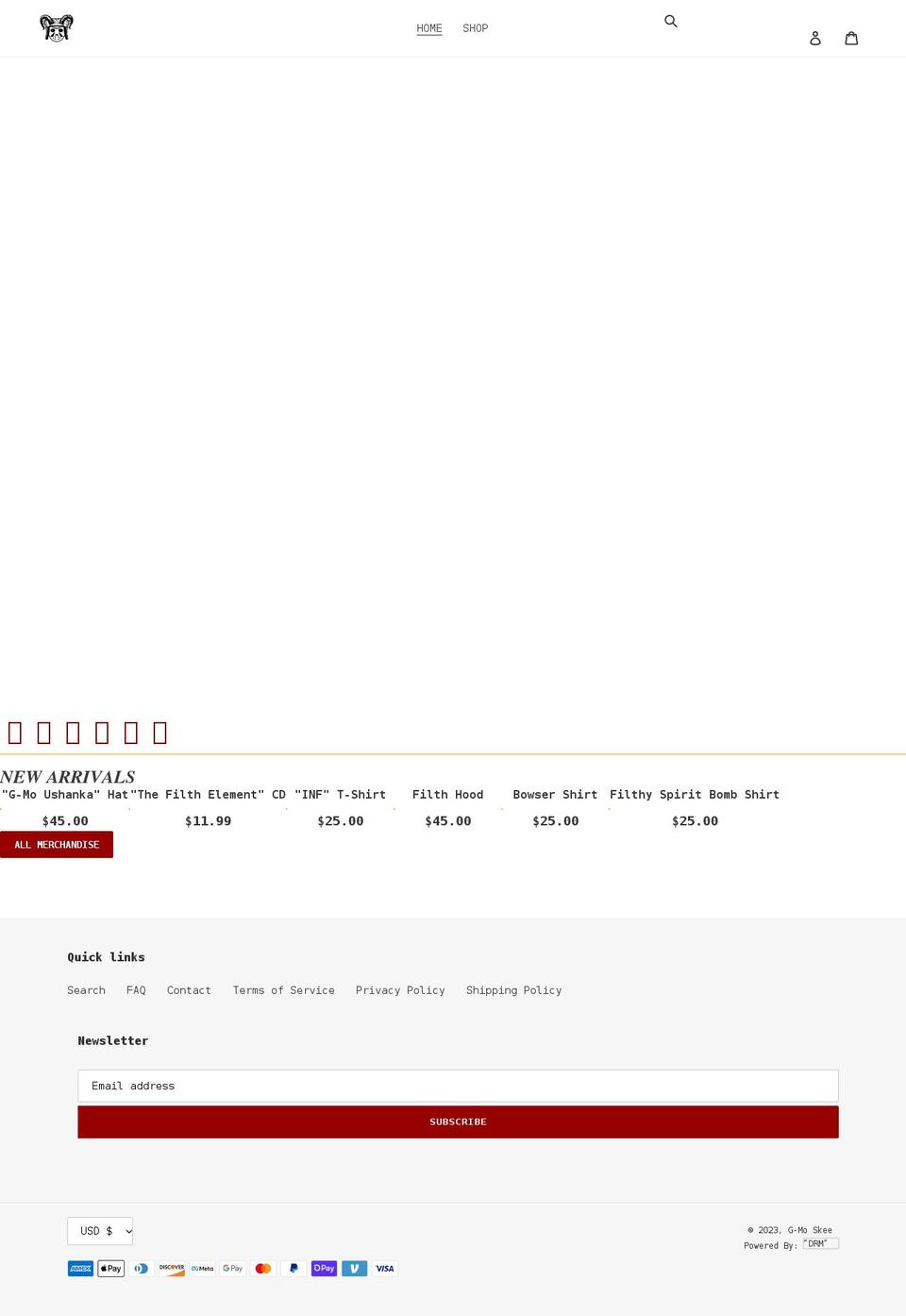 gmoskee.myshopify.com shopify website screenshot