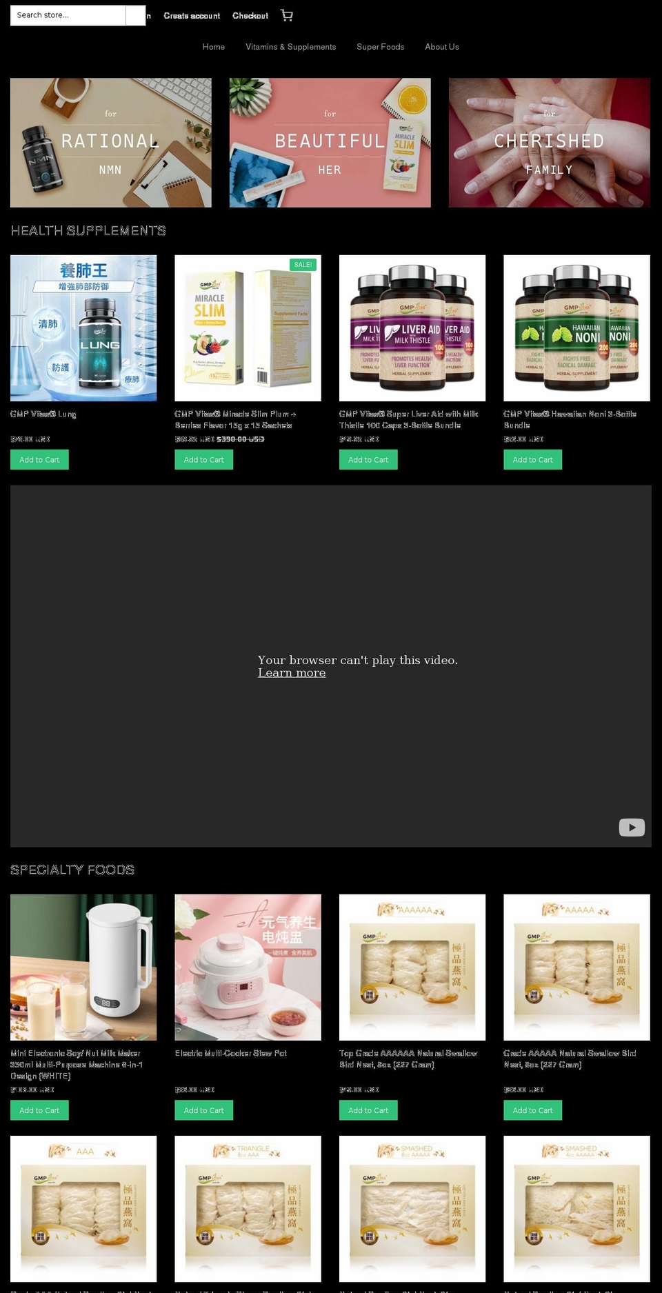 gmpvitas.com shopify website screenshot