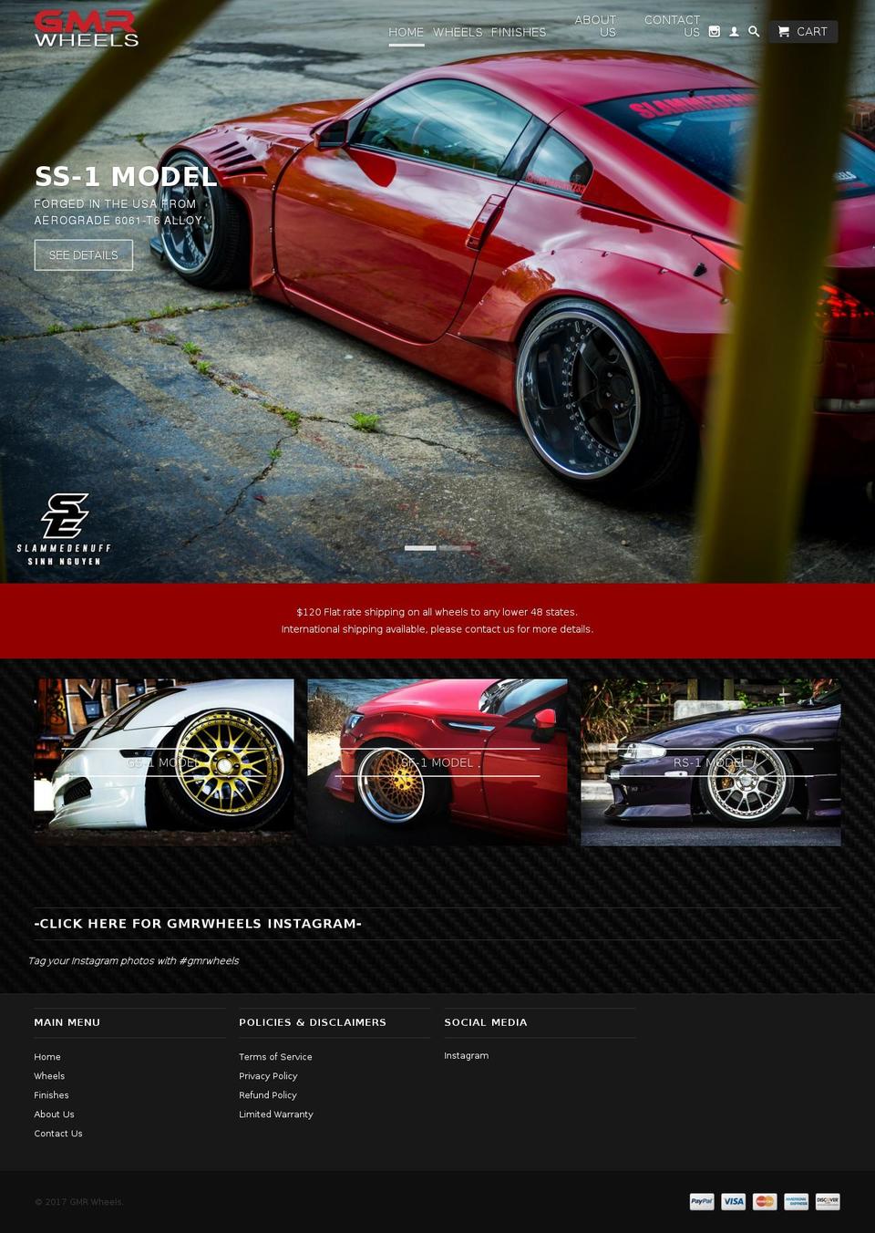 gmrwheels.com shopify website screenshot