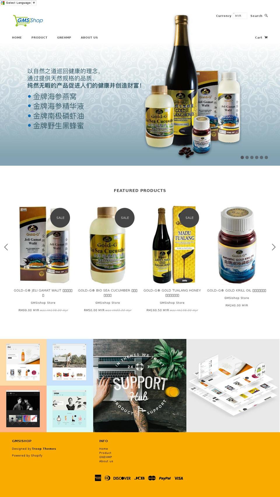 gmsishop.com shopify website screenshot