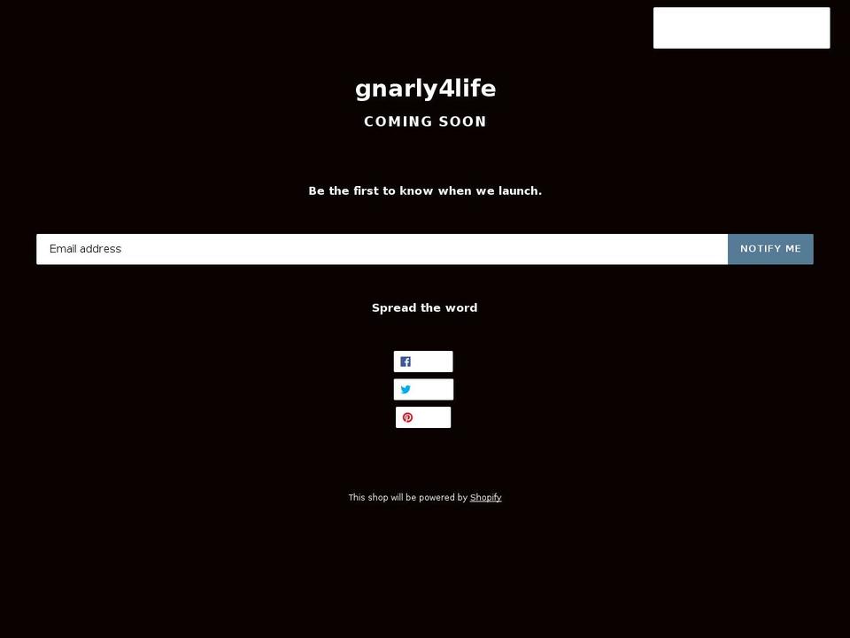 gnarly4life.com — Shopify storefront screenshot