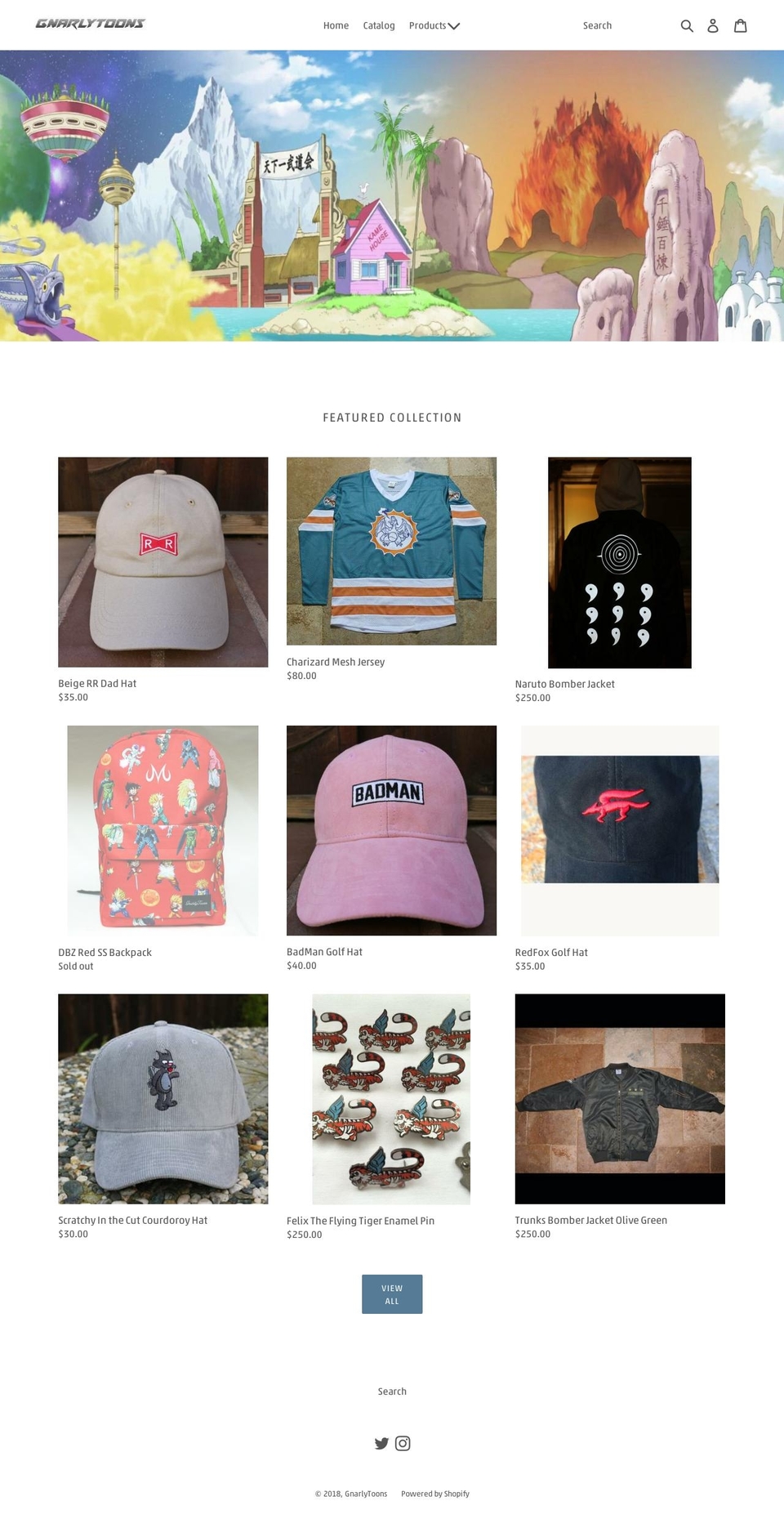 gnarlytoons.com shopify website screenshot