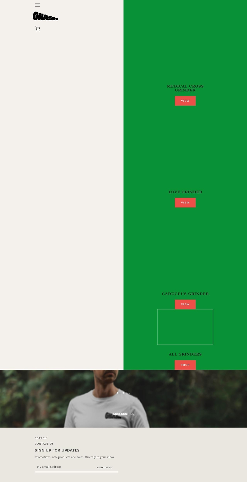 gnashgrinders.com shopify website screenshot