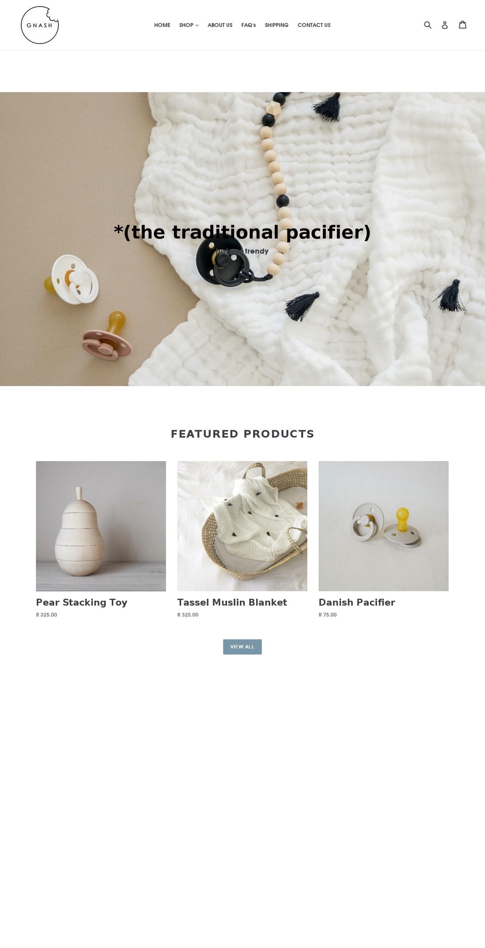 gnashkids.com shopify website screenshot