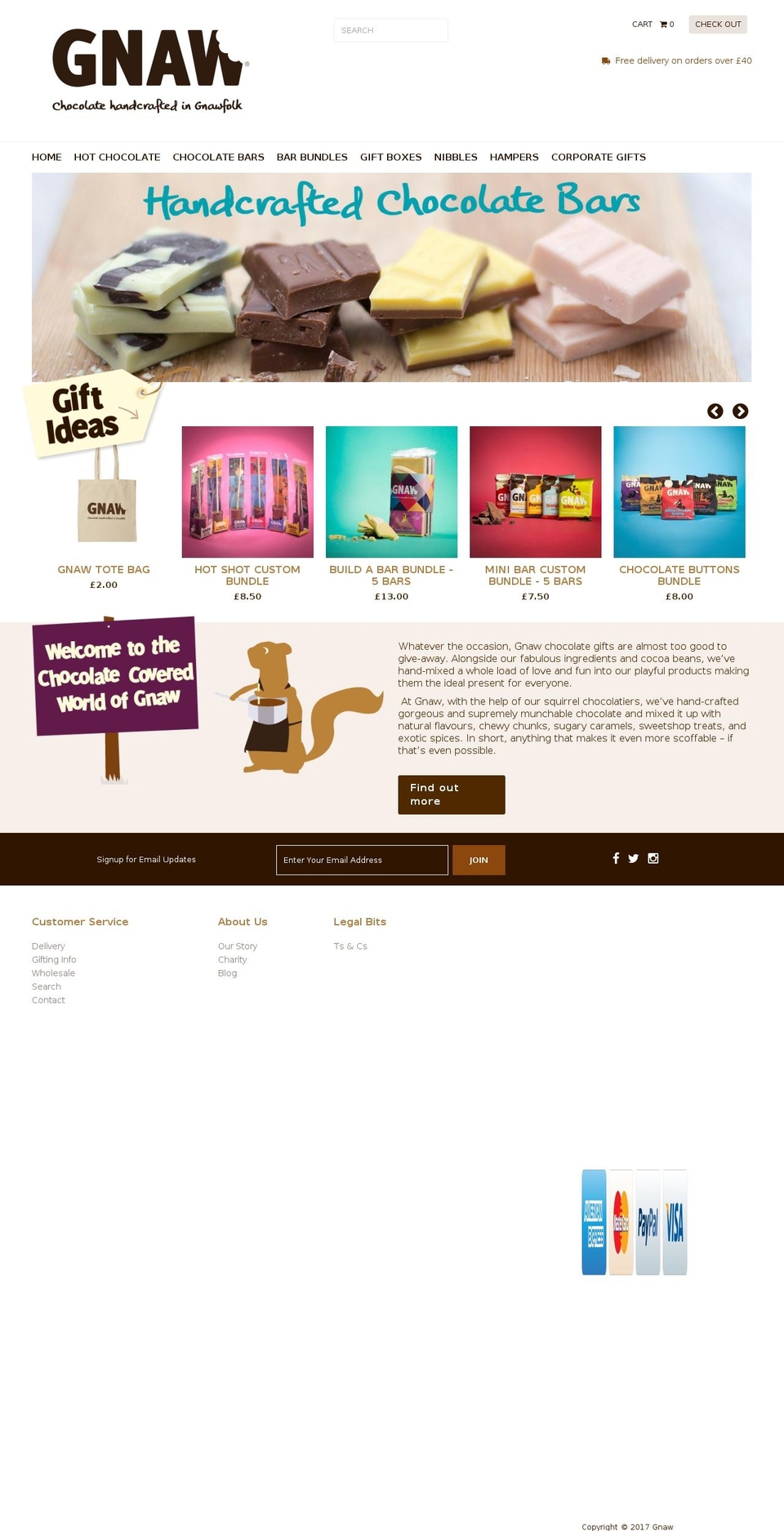 gnawchocolate.co.uk shopify website screenshot