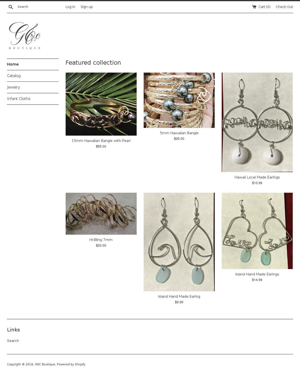 gncboutique.com — Shopify storefront screenshot