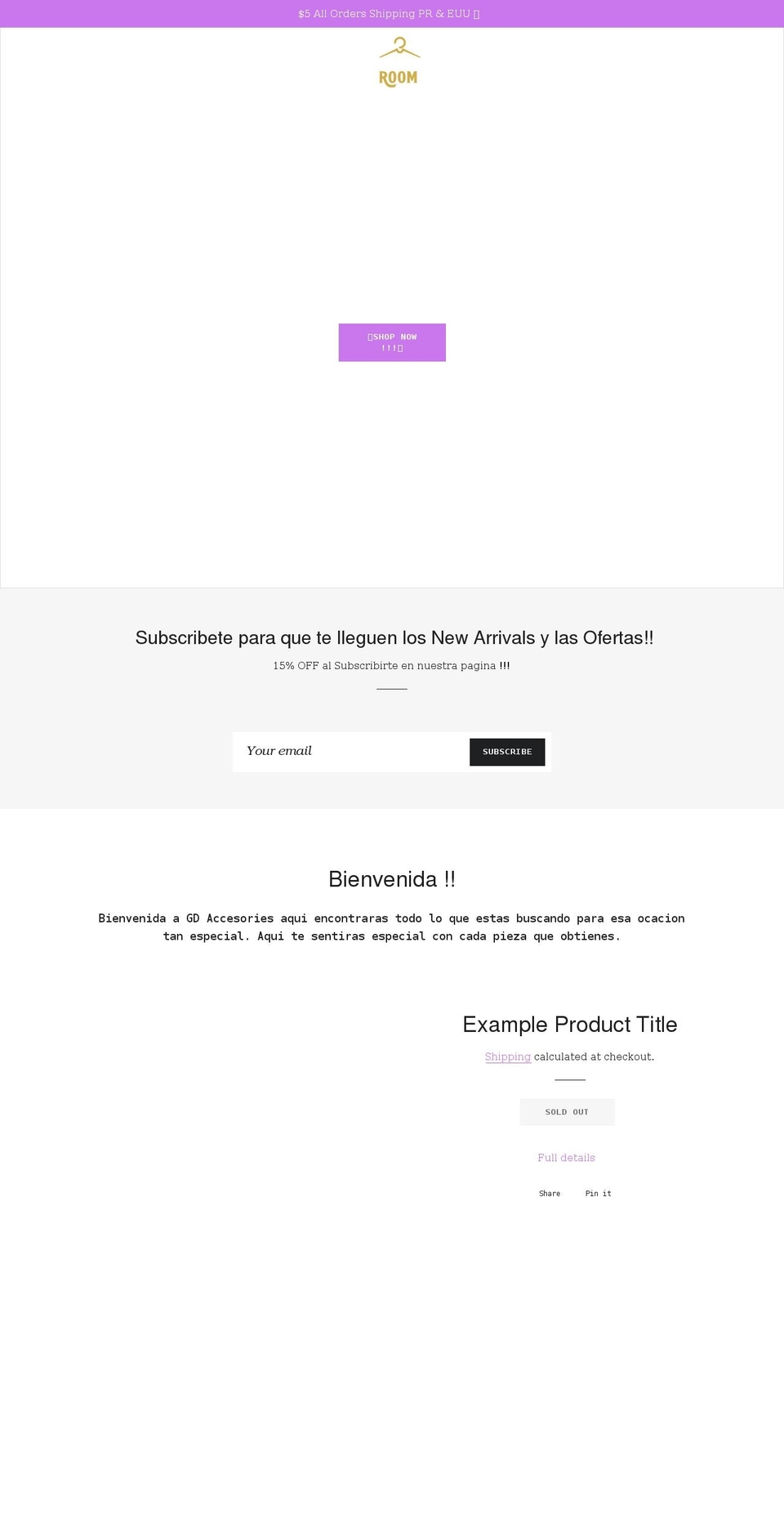 gndboutique.com shopify website screenshot