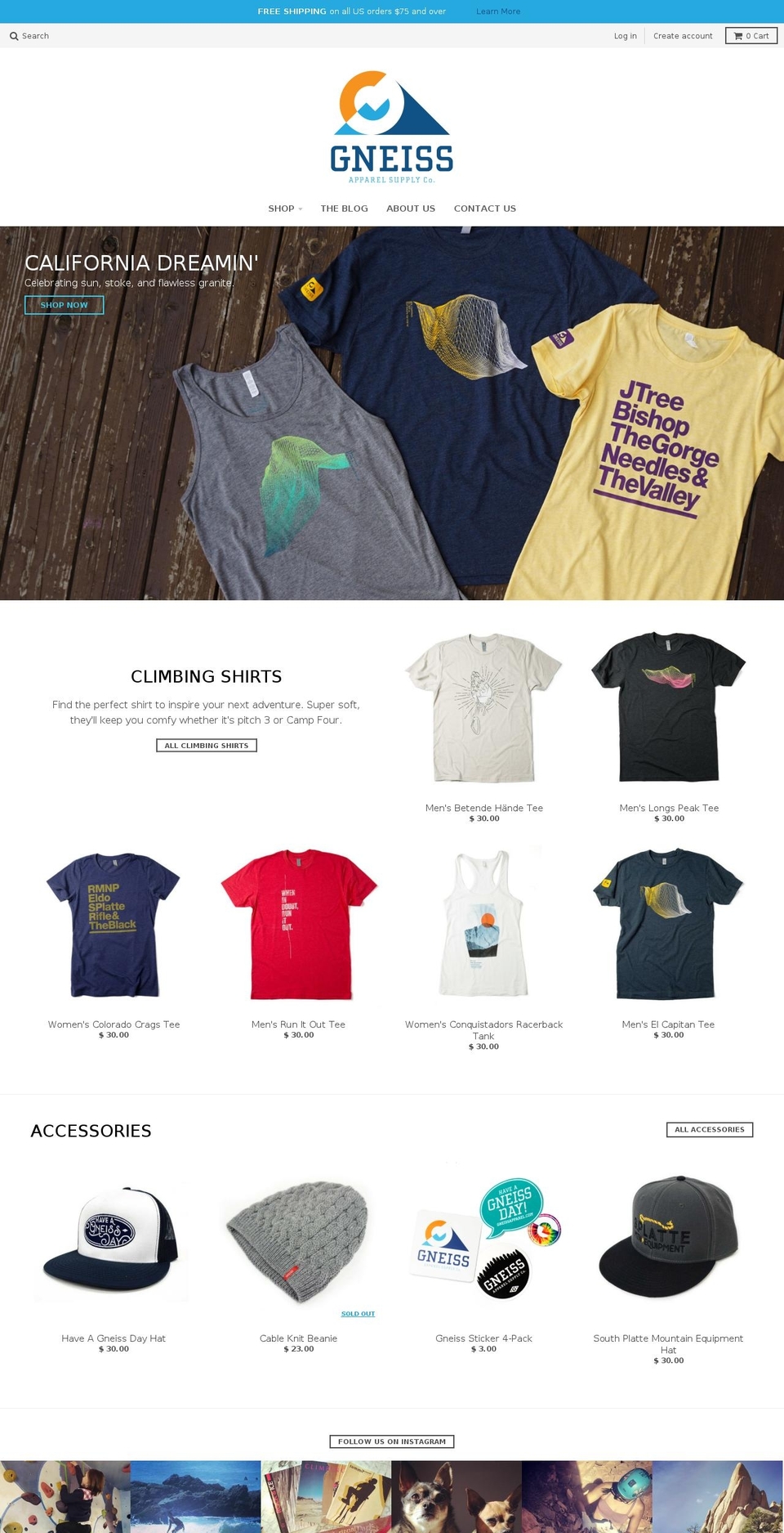 gneissapparel.com shopify website screenshot