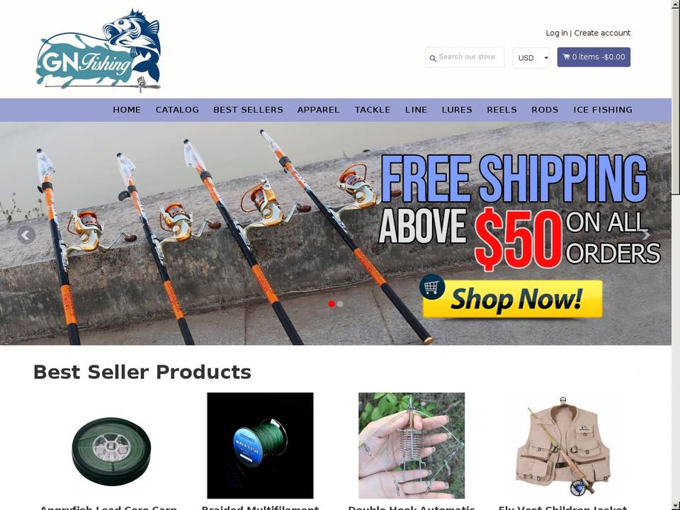 gnfishing.com — Shopify storefront screenshot
