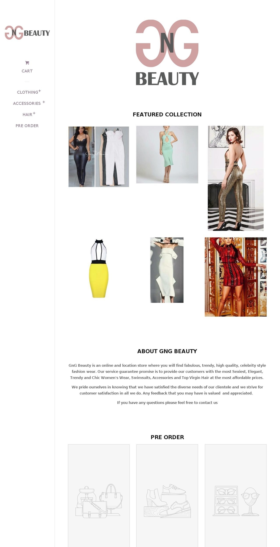 gngbeauty.com shopify website screenshot