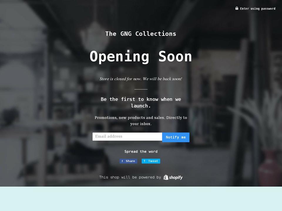 gngcollections.com — Shopify storefront screenshot