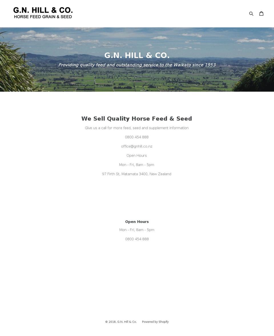 gnhill.co.nz shopify website screenshot