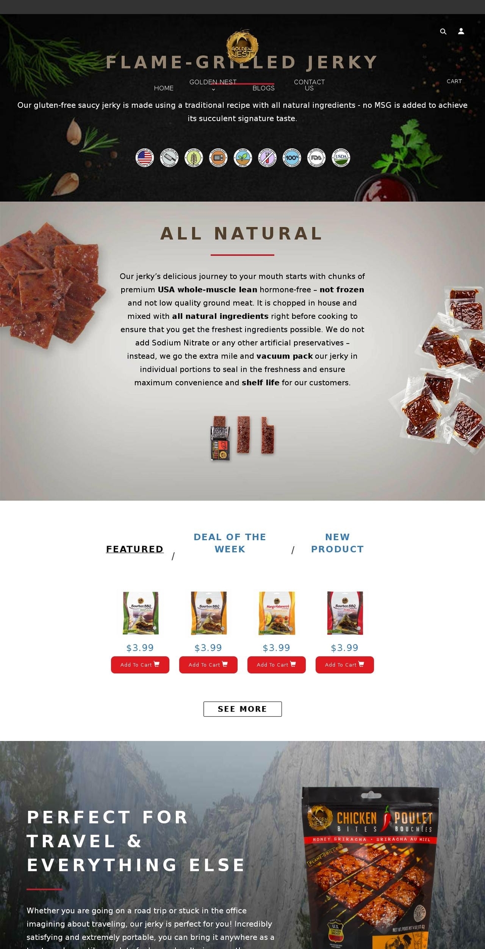 gnjerky.com shopify website screenshot