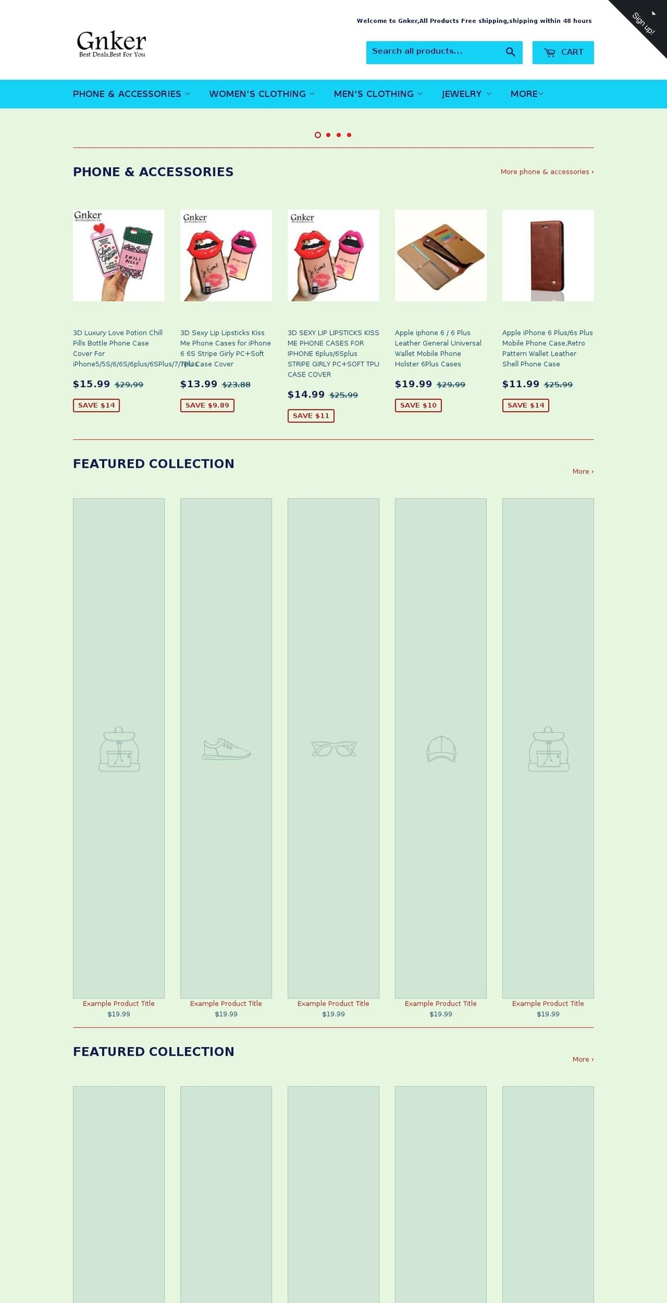 gnker.com shopify website screenshot