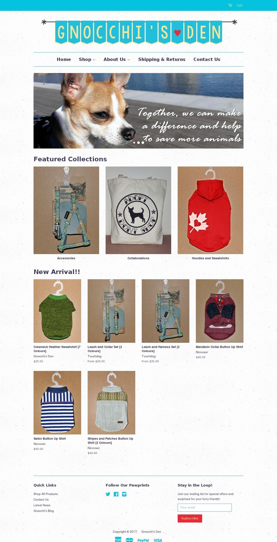 gnocchisden.com shopify website screenshot