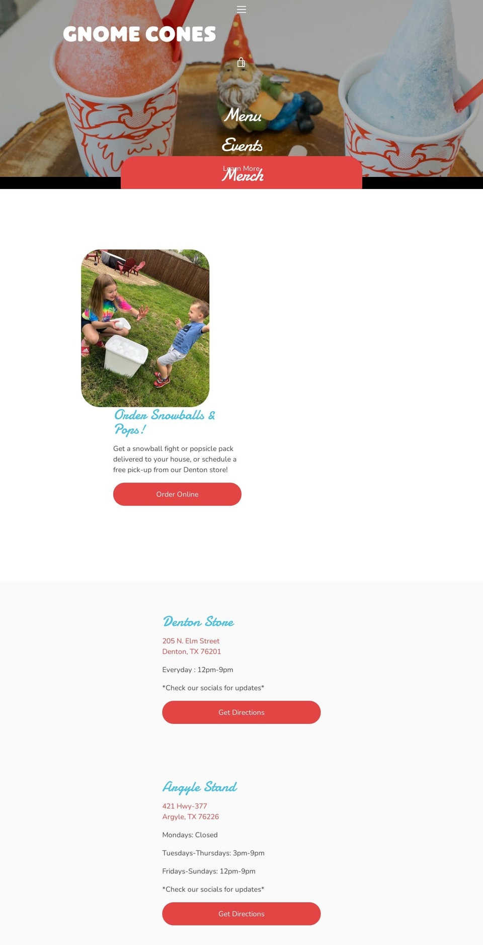 gnomecones.co shopify website screenshot