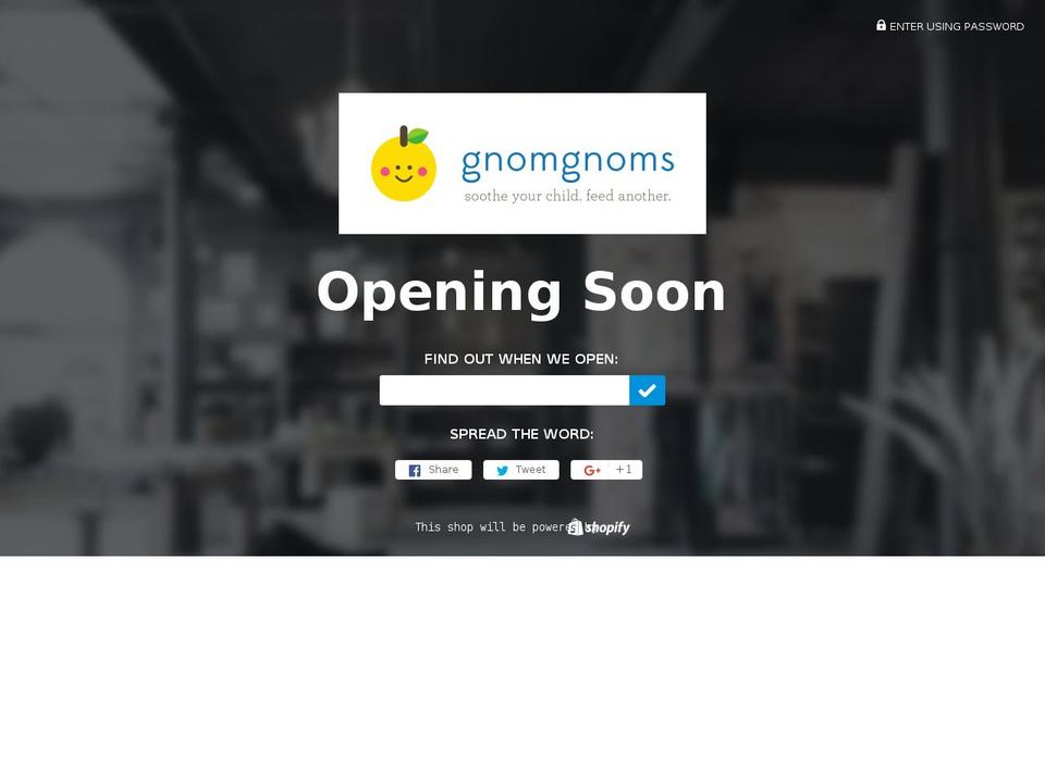 gnomgnoms.biz shopify website screenshot