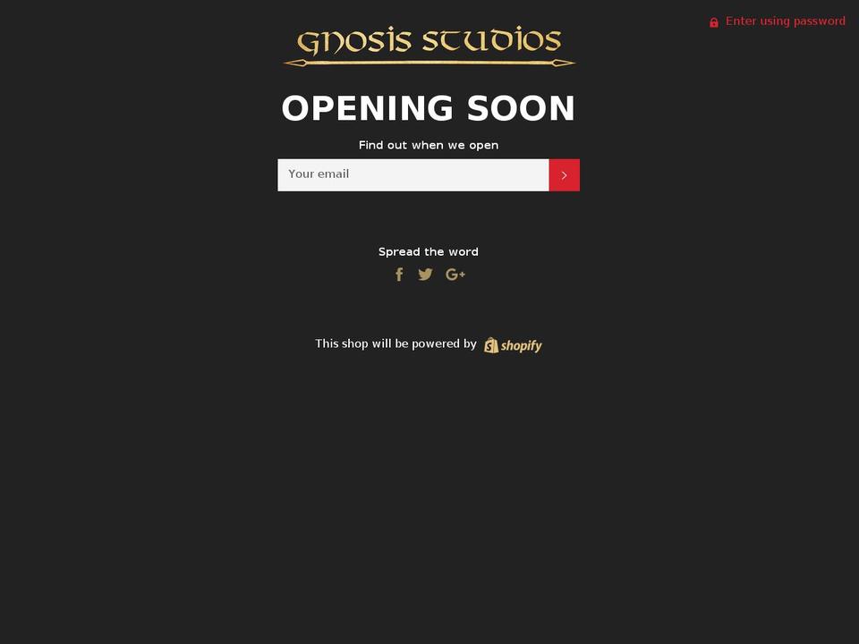 gnosisstudios.net shopify website screenshot