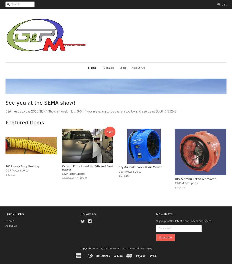 gnpmotorsports.com — Shopify storefront screenshot