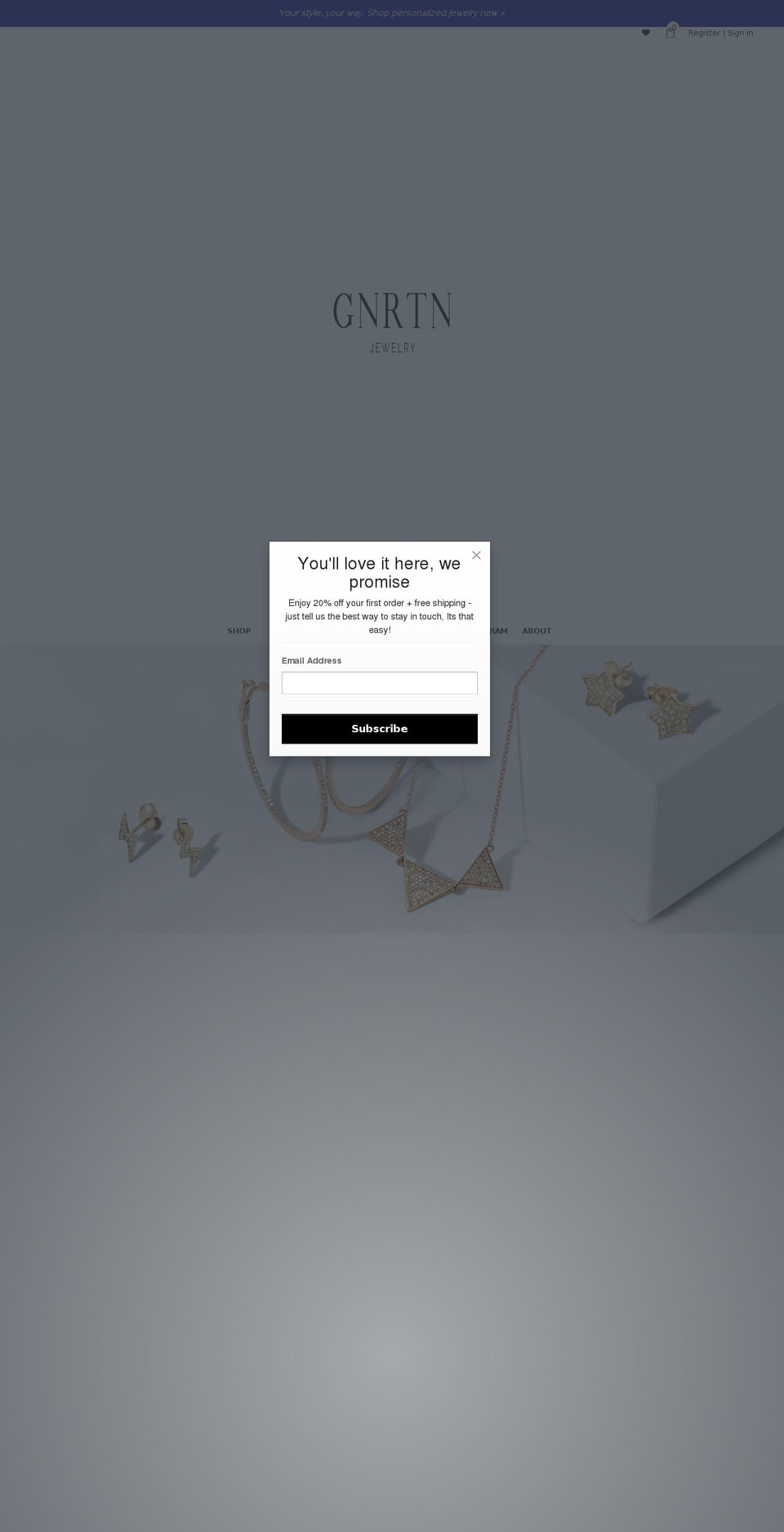gnrtn.com shopify website screenshot