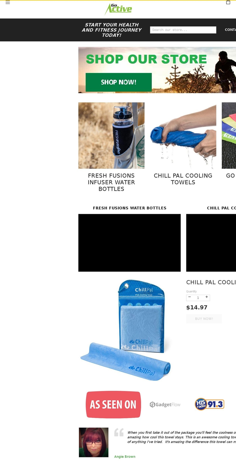 go-active.com shopify website screenshot