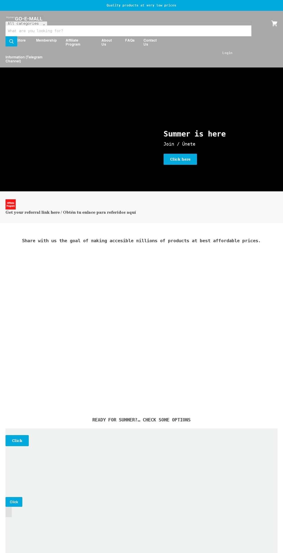 go-e-mall.com shopify website screenshot