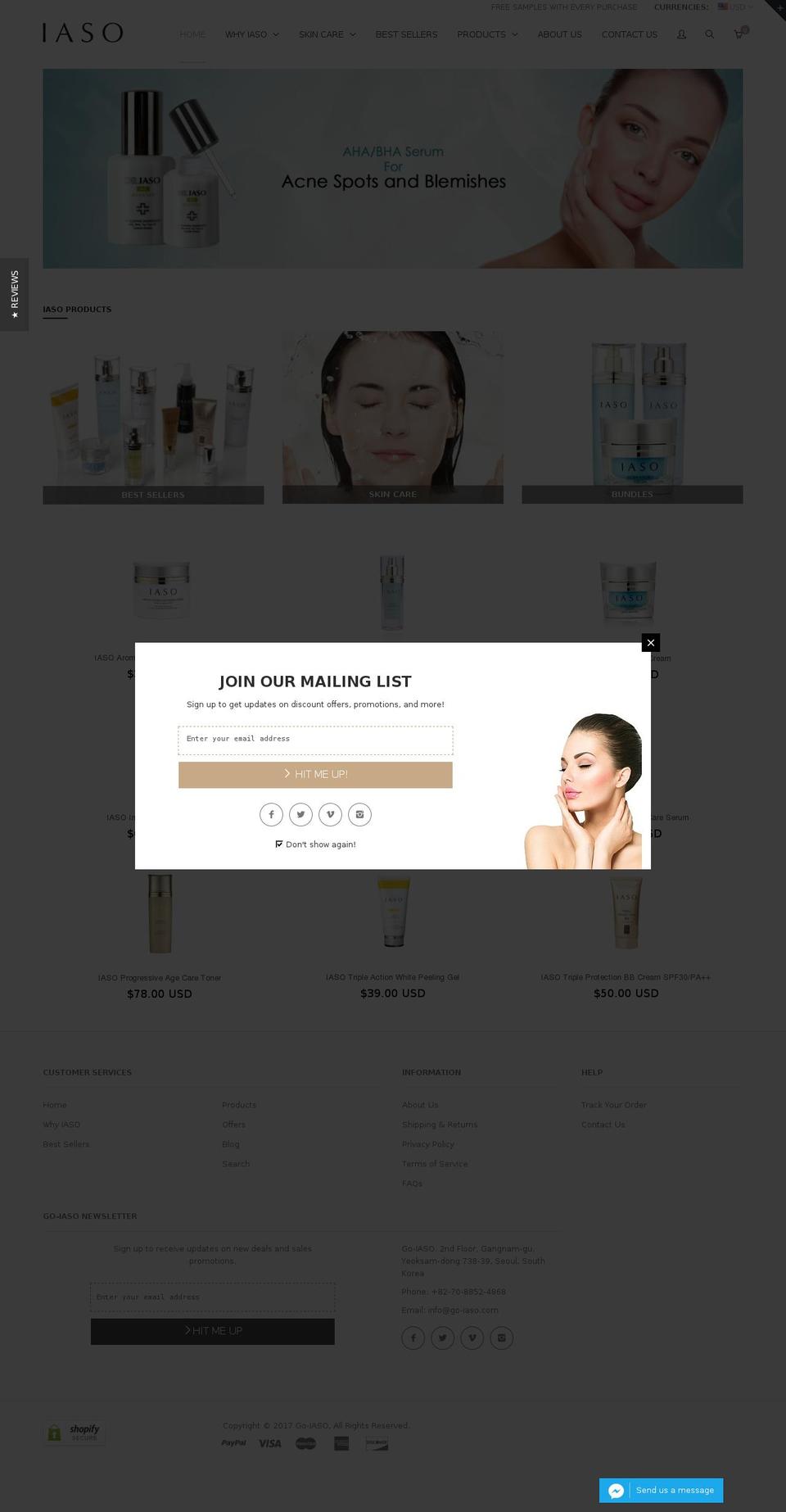 go-iaso.myshopify.com shopify website screenshot