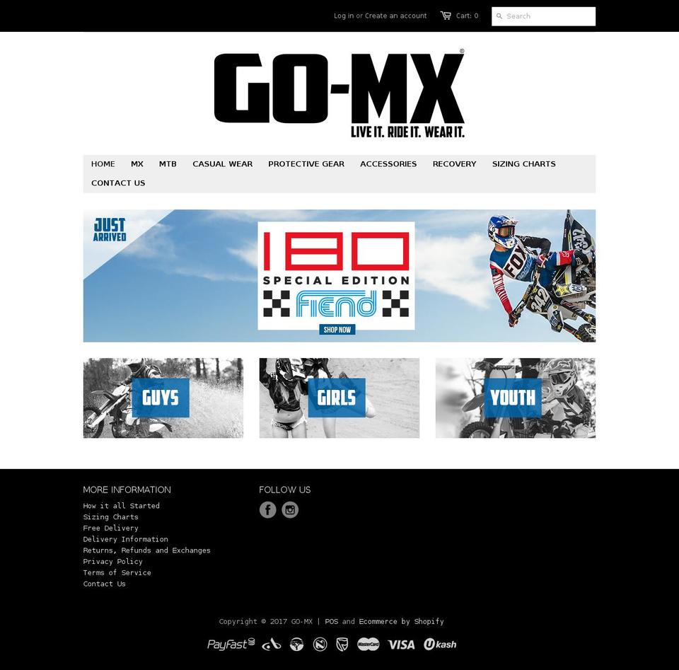 go-mx.co.za shopify website screenshot