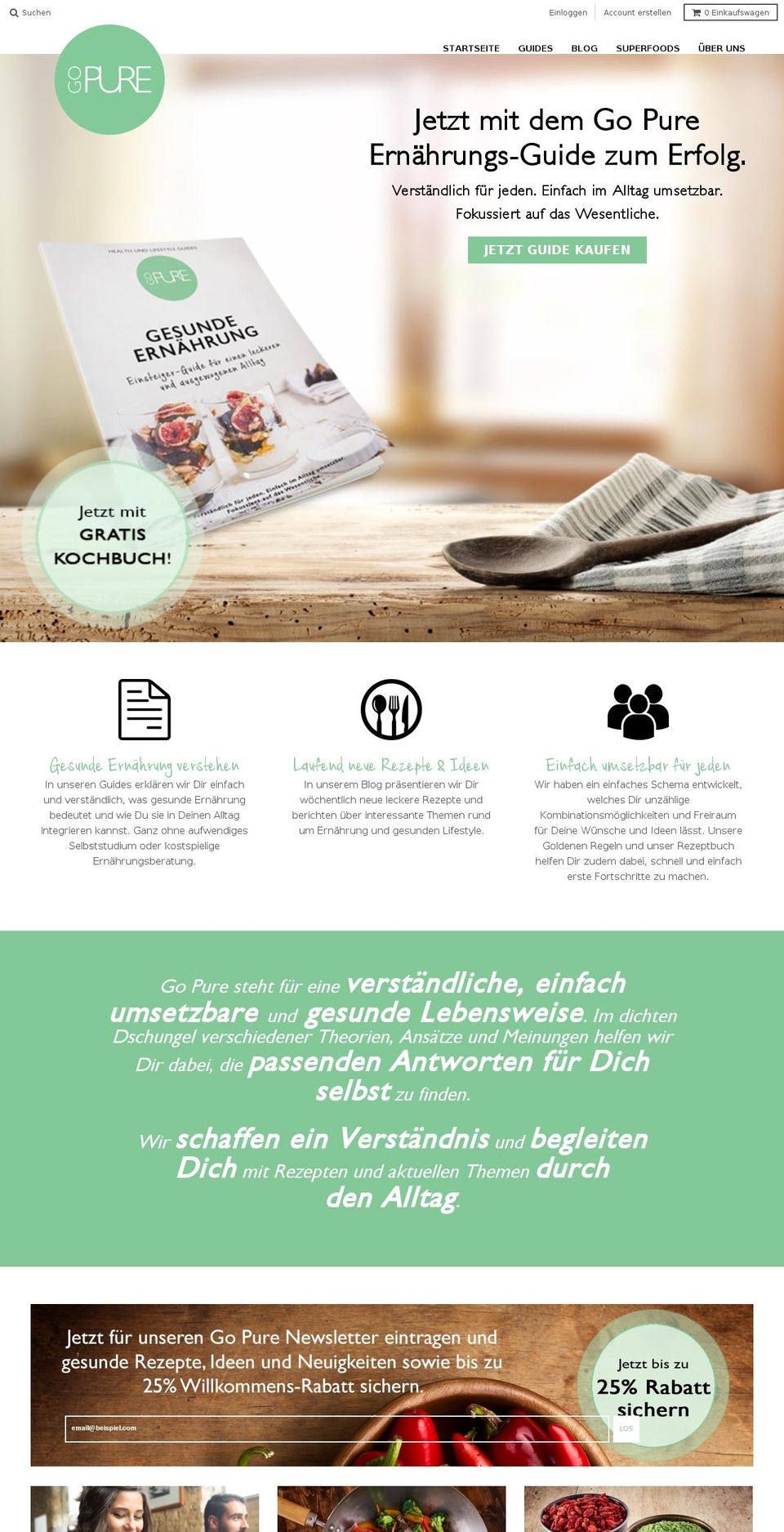 go-pure.net shopify website screenshot