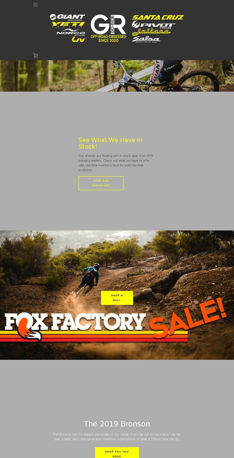 go-ride.com — Shopify storefront screenshot