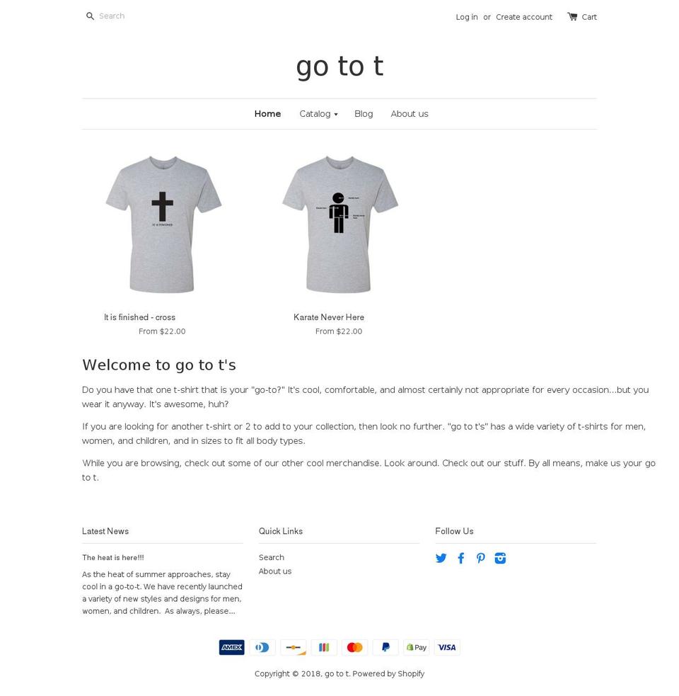 go-to-t.com — Shopify storefront screenshot