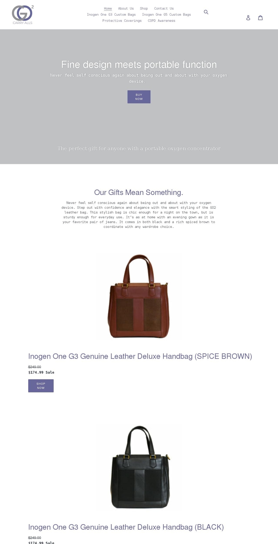 go2carryalls.com shopify website screenshot