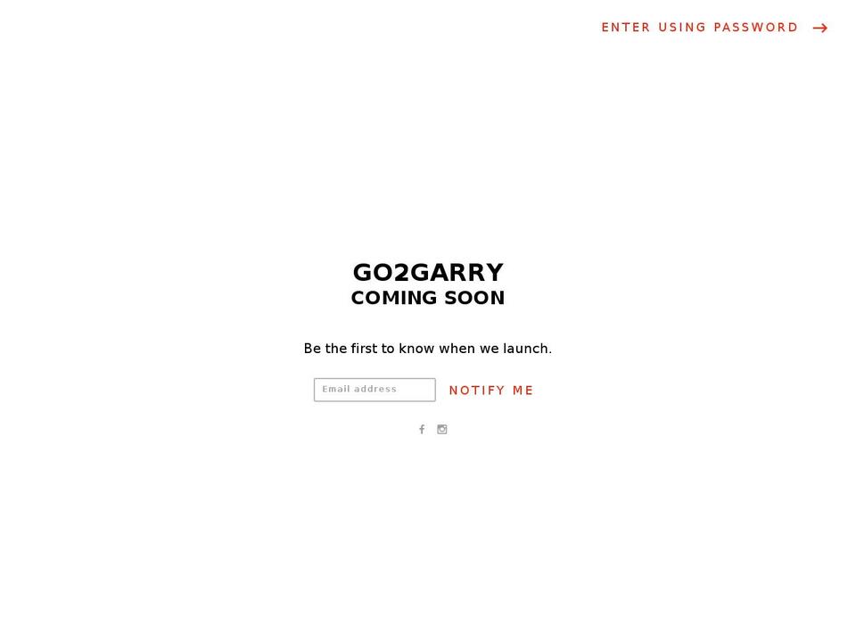 go2garry.com — Shopify storefront screenshot