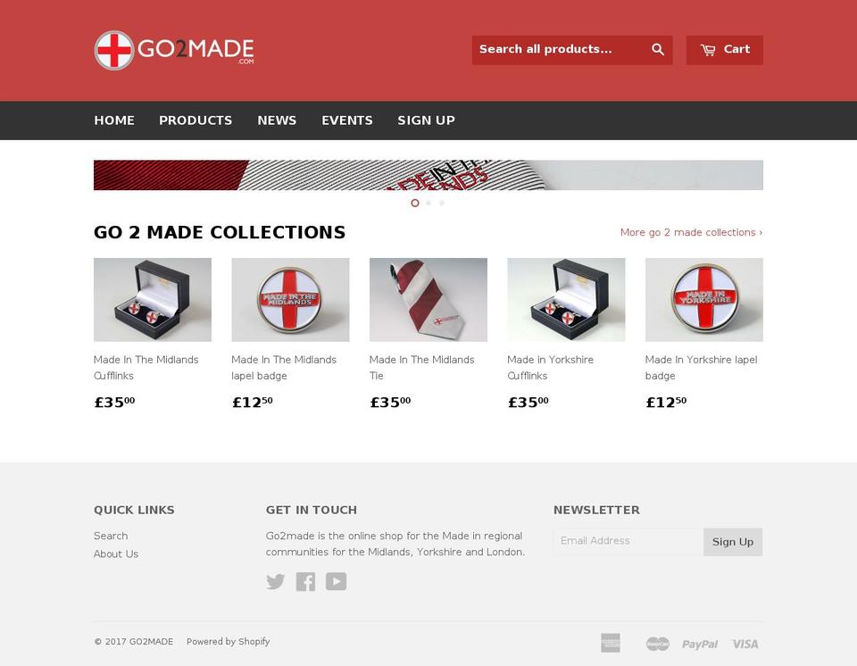 go2made.com shopify website screenshot