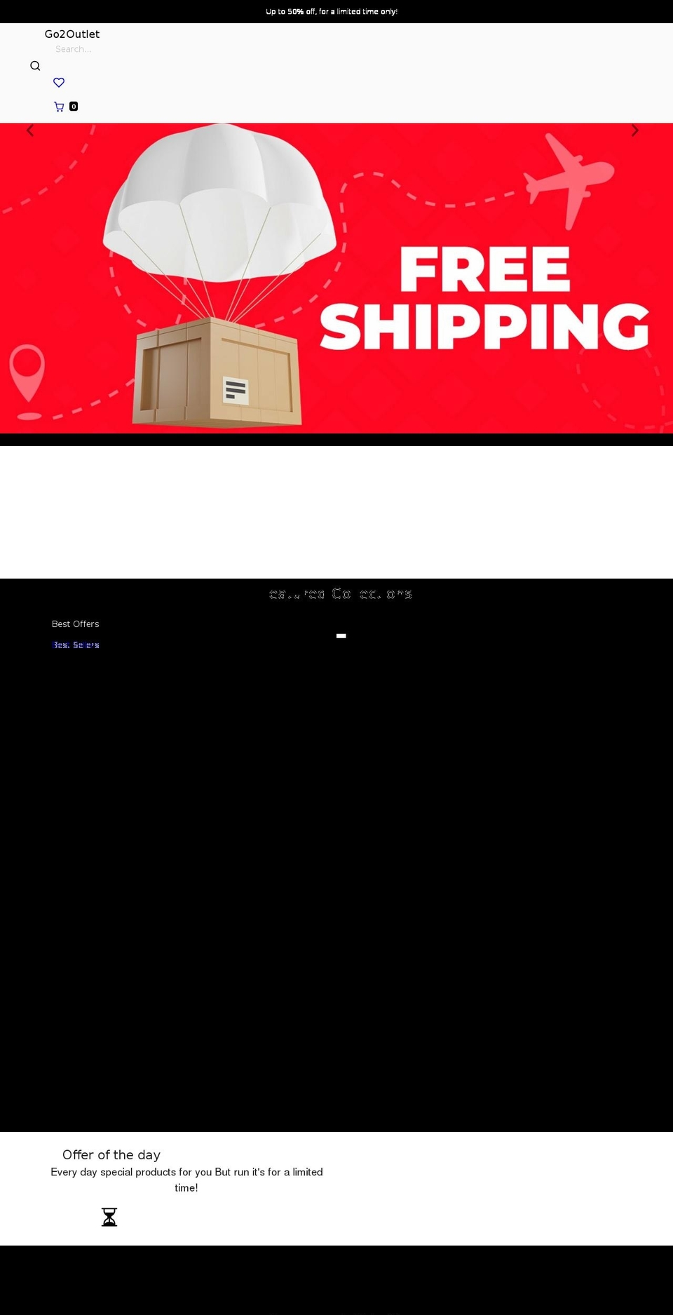 go2outlet.com shopify website screenshot