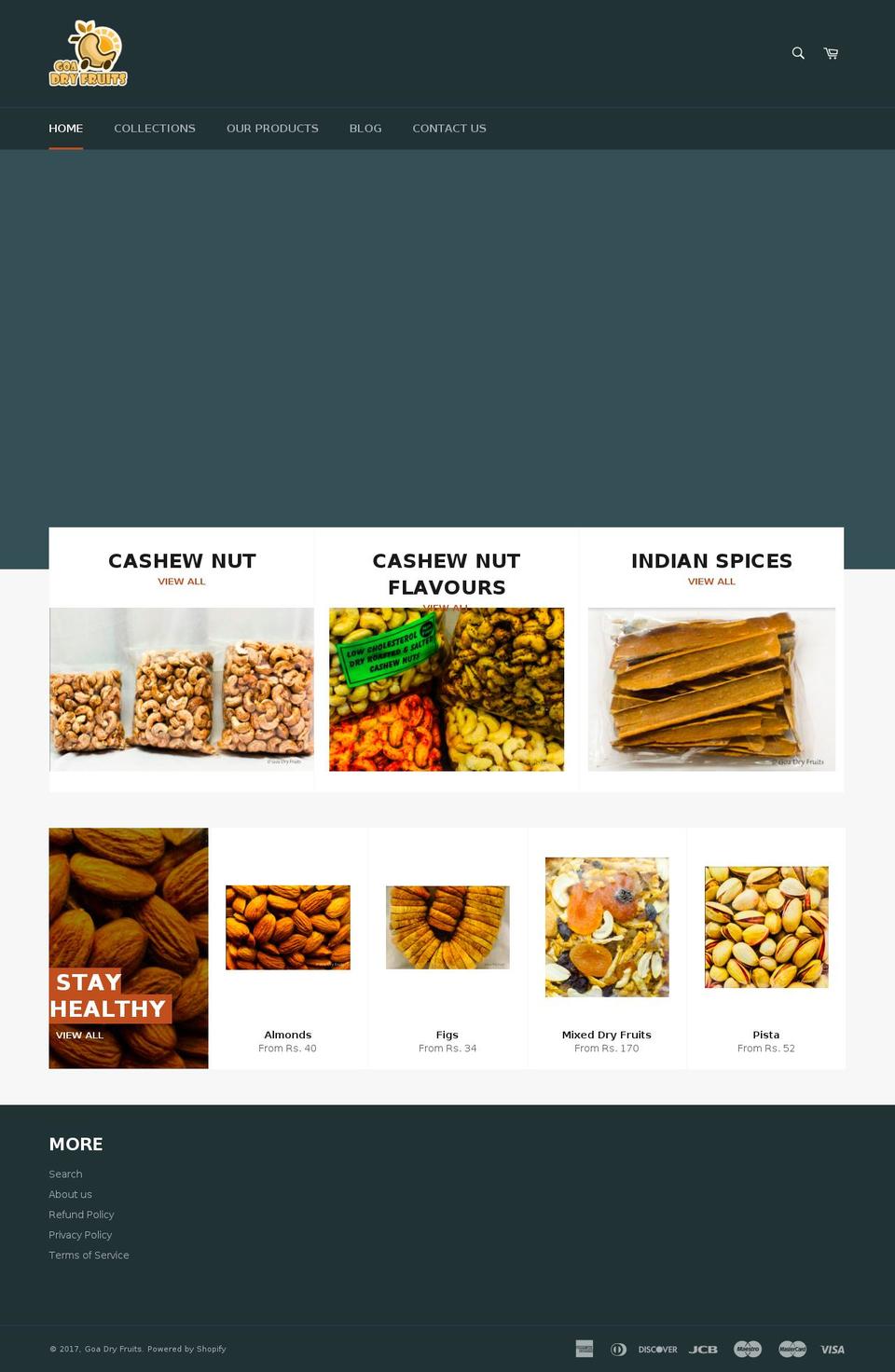 goadryfruits.com shopify website screenshot