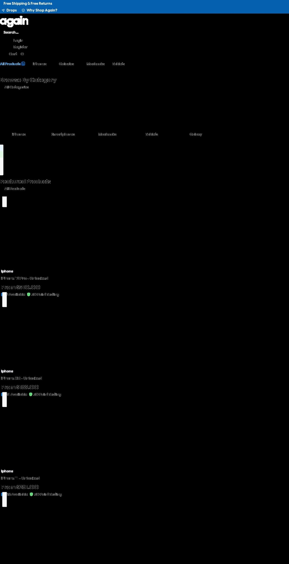 goagain.com shopify website screenshot