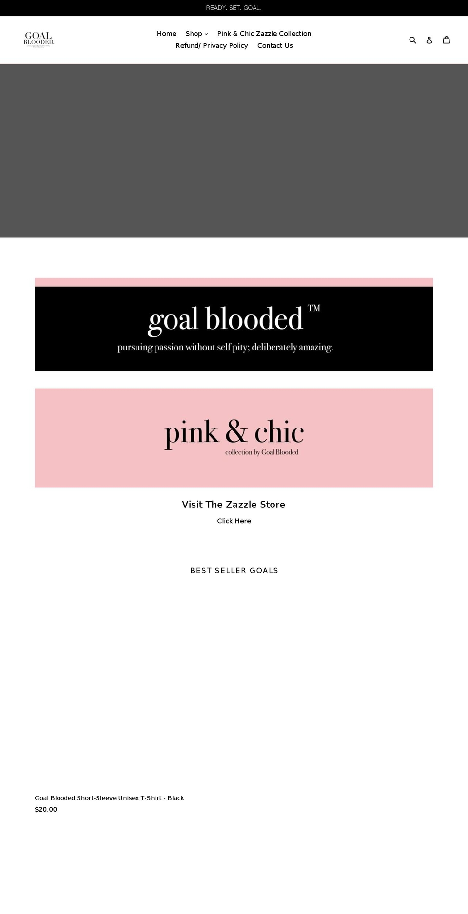 goalblooded.com — Shopify storefront screenshot